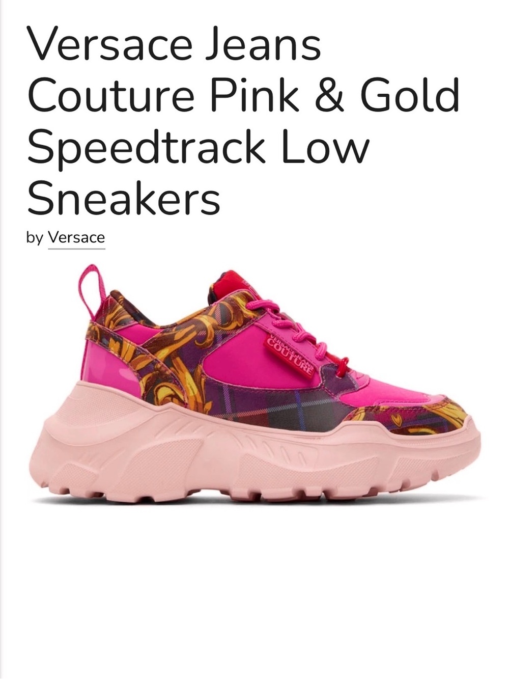 VERSACE jeans couture SPEEDTRACK chunky sneakers